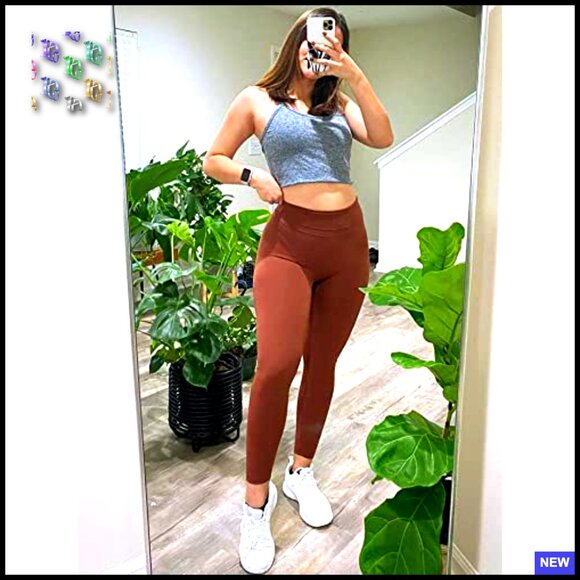 High Waisted Yoga Leggings Tummy Control Booty Lifting Workout Tights Classic - Picture 5 of 7